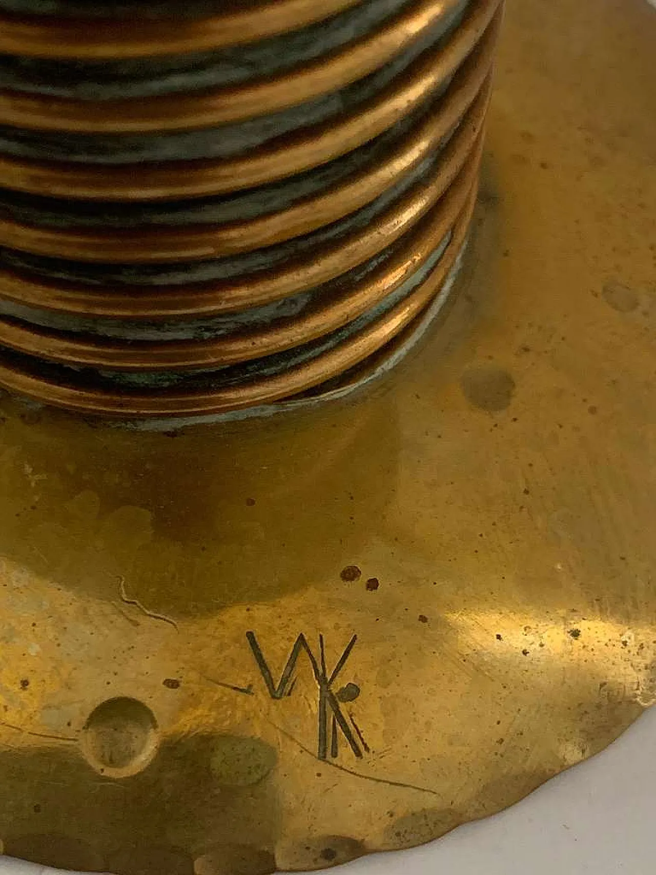 Kerzenleuchter Kerzenständer Messing Brass Candle holder WK, 30s 4