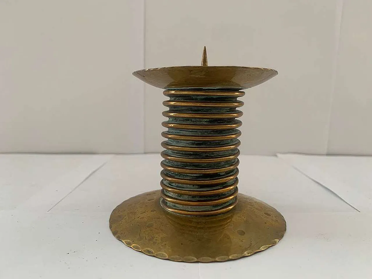 Kerzenleuchter Kerzenständer Messing Brass Candle holder WK, 30s 5