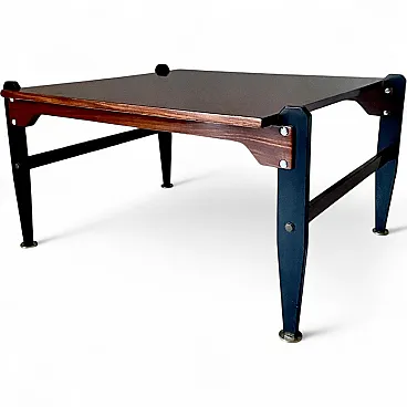 Scandinavian style coffee table with mahogany top, 50s
