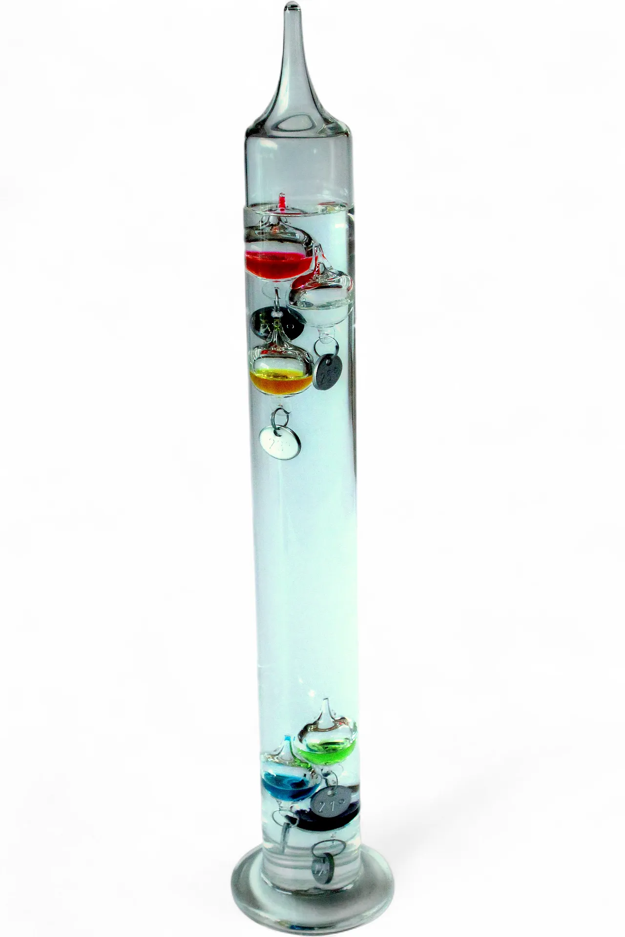 XL mouthblown Galileo glass thermometer, 70s 6