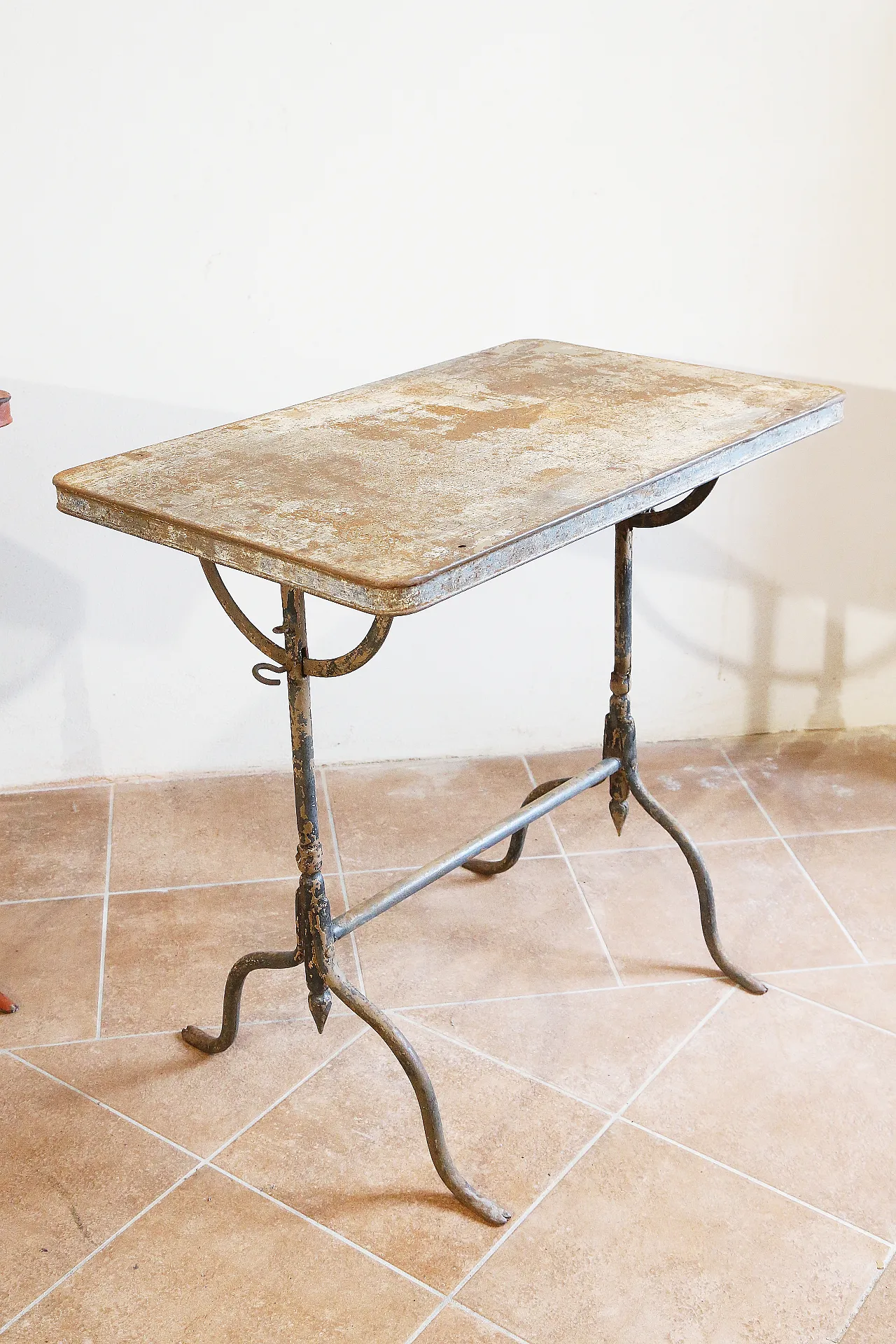 Coppia tavolini bistrot richiudibili ferro battuto, '800 20