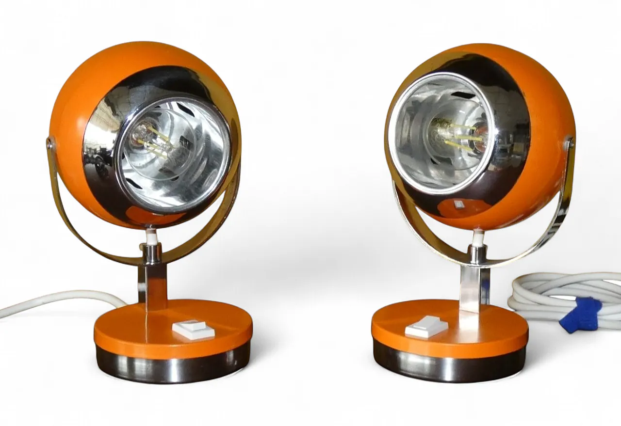 Pair of Eyeball Lamps by Goffredo Reggiani for Reggiani, 1970s 14