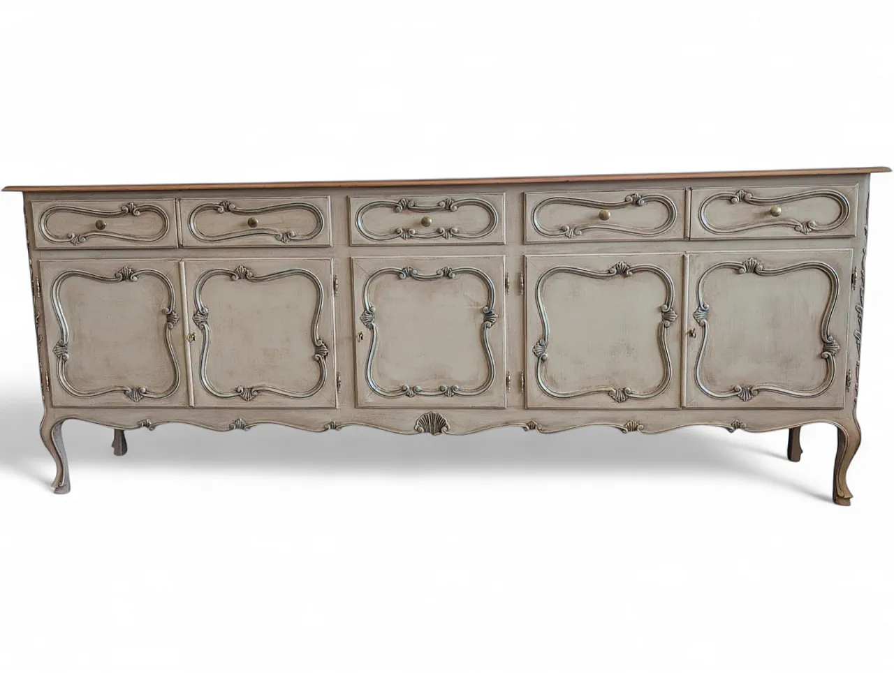 Counter cabinet entirely restored in walnut wood, Mid century 16