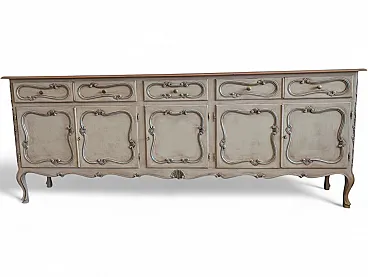 Counter cabinet entirely restored in walnut wood, Mid century