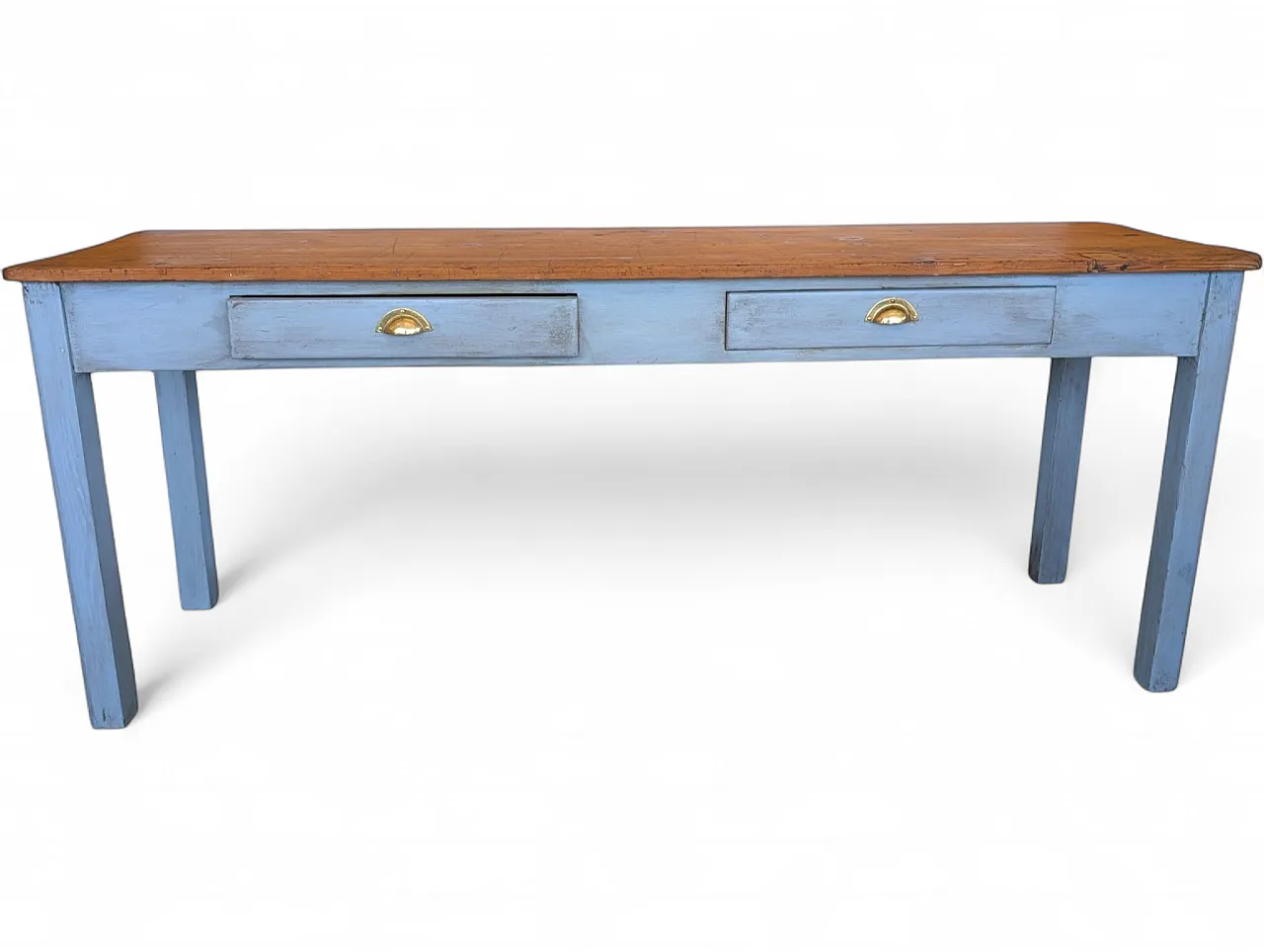 Fully restored extendable table in fir wood, 1960s 12