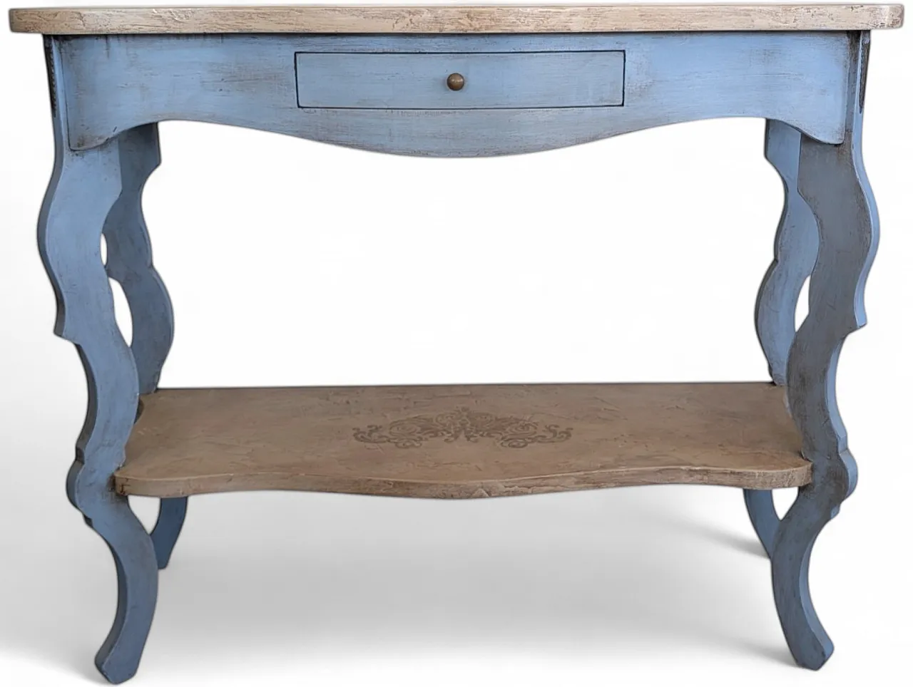 Completely restored beech wood console, 1960s 13