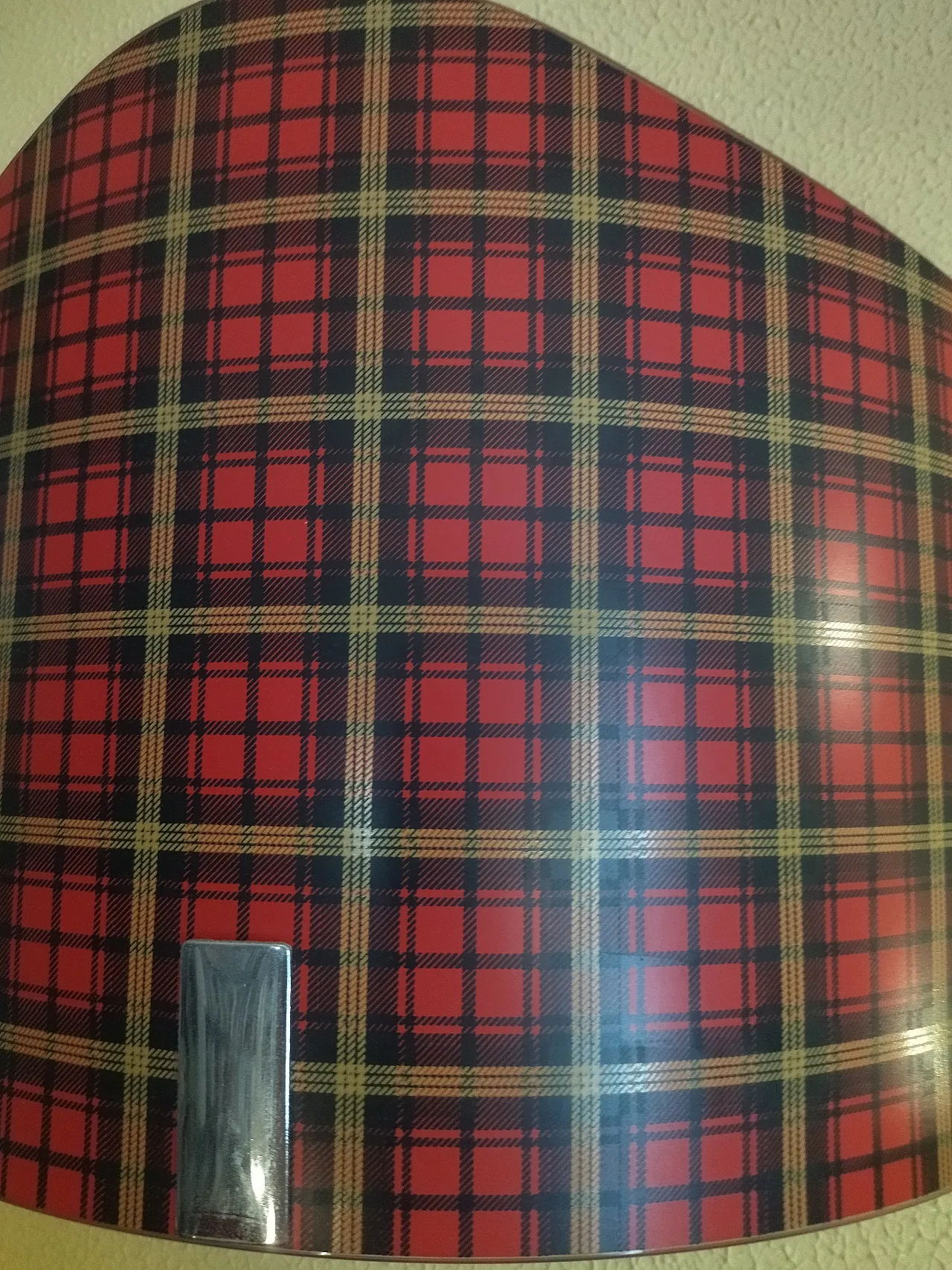 Applique da parete rossa e nera in vetro 6