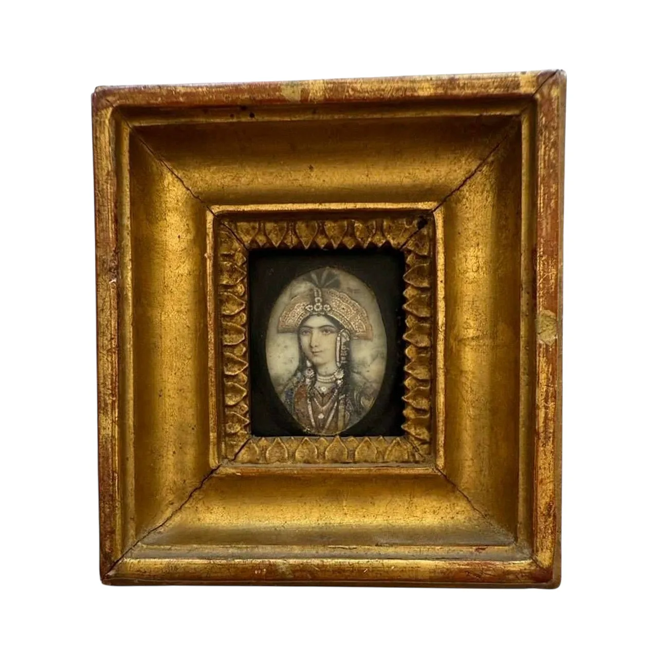 Mughal Lady Miniature on Ivory - Delhi School, 19th Century 1