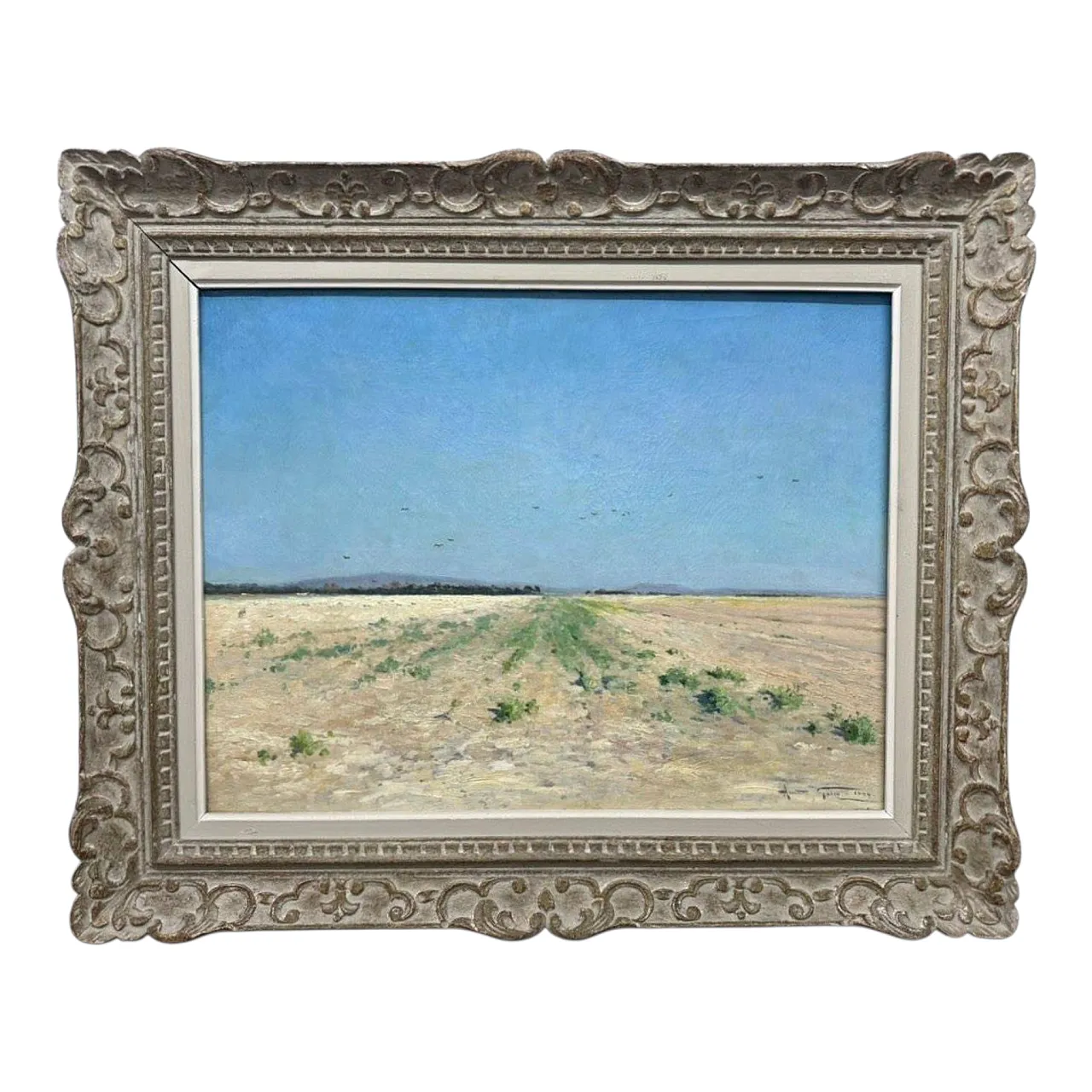Sunny Field in Champagne - Armand Guéry, Oil on Canvas, 19th Century 1