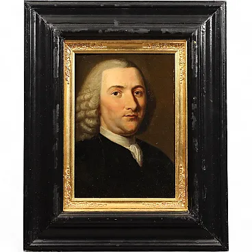 Portrait of Petrus Camper, oil panel, 18th century