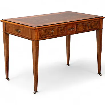 Open desk in Bois de Rose, walnut and mahogany, 19th century