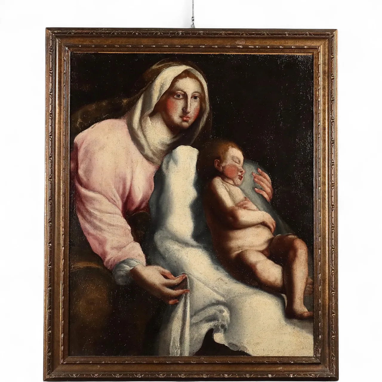 Madonna con Bambino Addormentato, olio su tela, '700 11