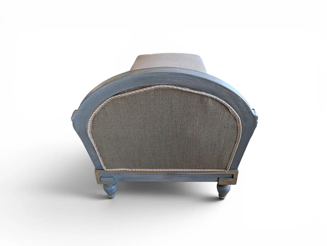 Chaise longue entirely restored and decorated by hand, 70s 4