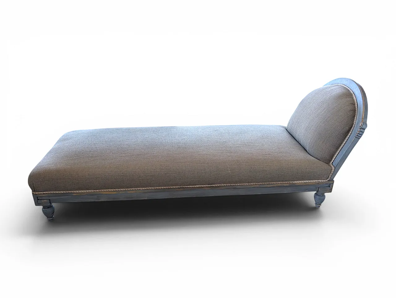 Chaise longue entirely restored and decorated by hand, 70s 6