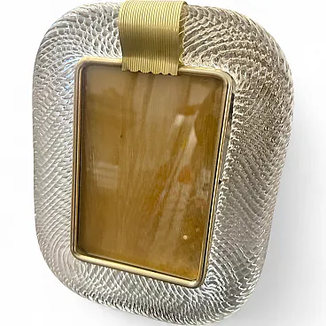 Barovier Style Murano glass rectangular picture frame, 1990s
