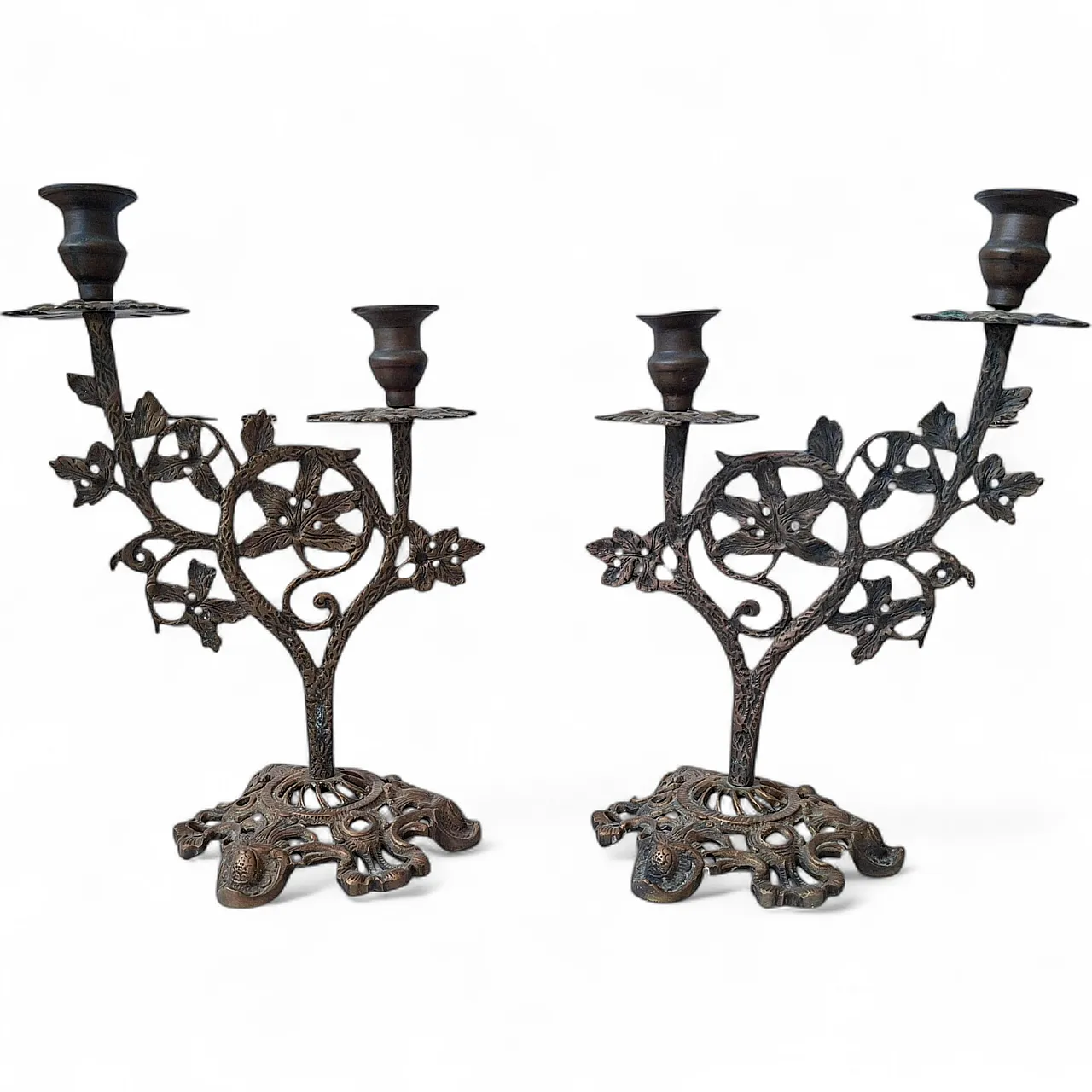 Art Noveaux style pair of candelabra, mid-20th century 8