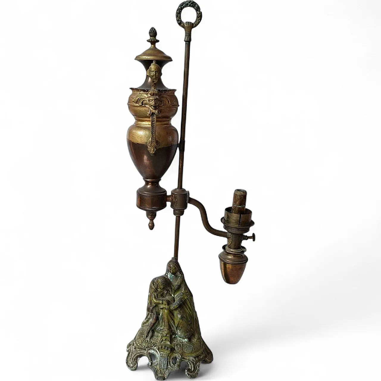 Bronze table lamp, 19th century 8