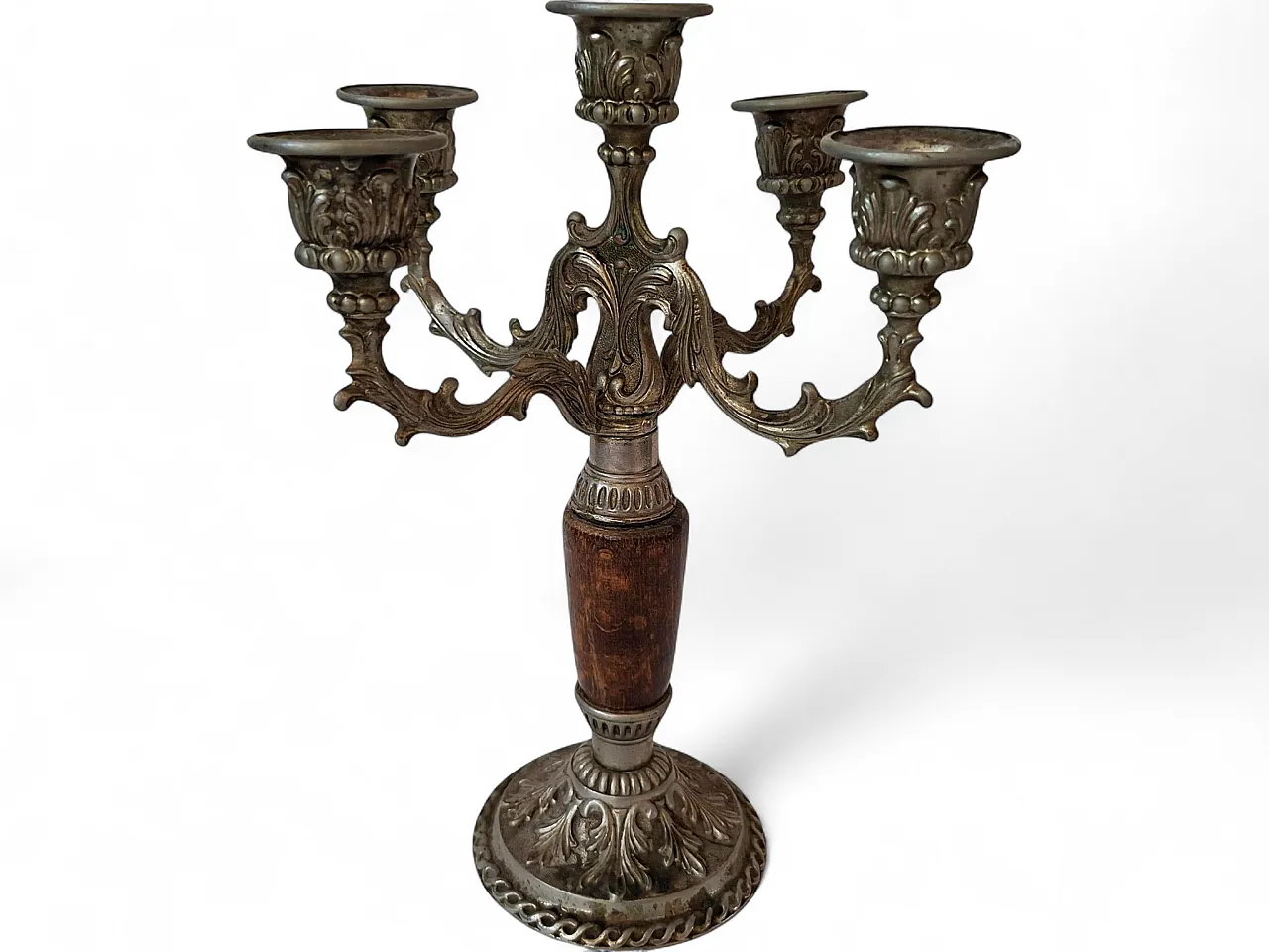 5-Flame candelabra by AGAD in baroque style, 1970s 9