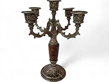 5-Flame candelabra by AGAD in baroque style, 1970s