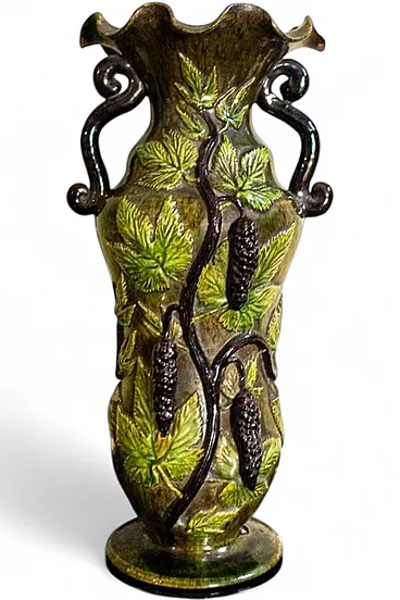 Ceramic vase with floral decoration, 1920s