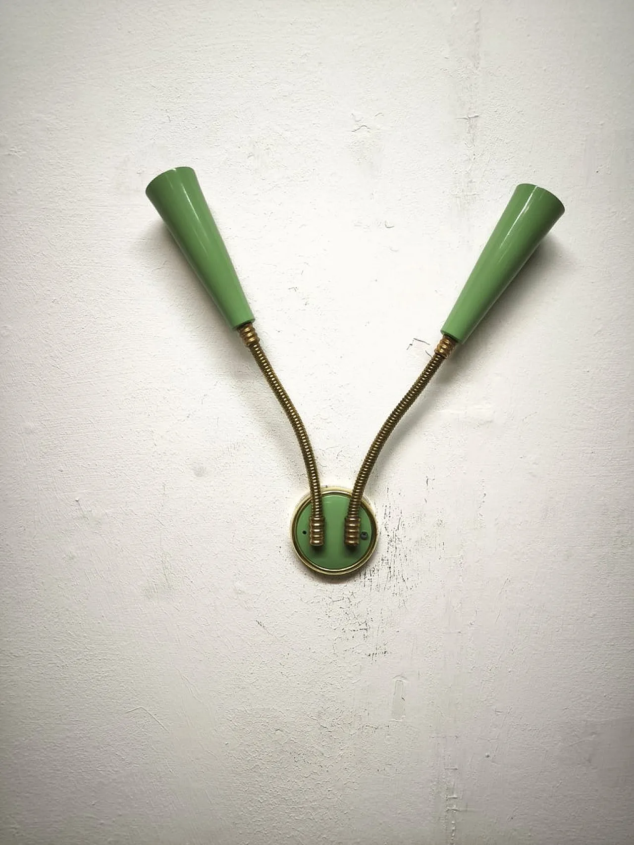 Lampada da parete a due luci Sputnik con bracci regolabili, 1960 3