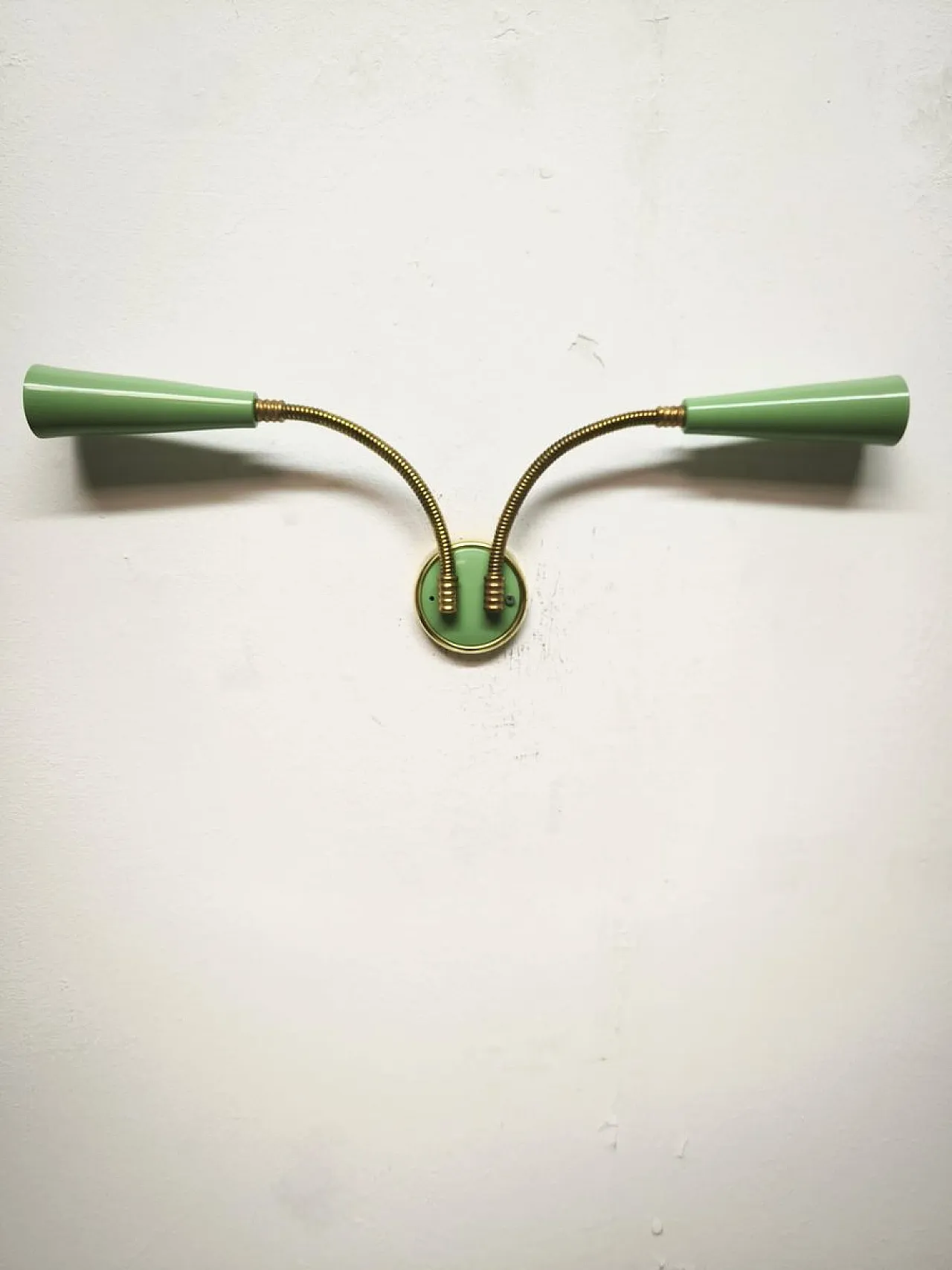 Lampada da parete a due luci Sputnik con bracci regolabili, 1960 6