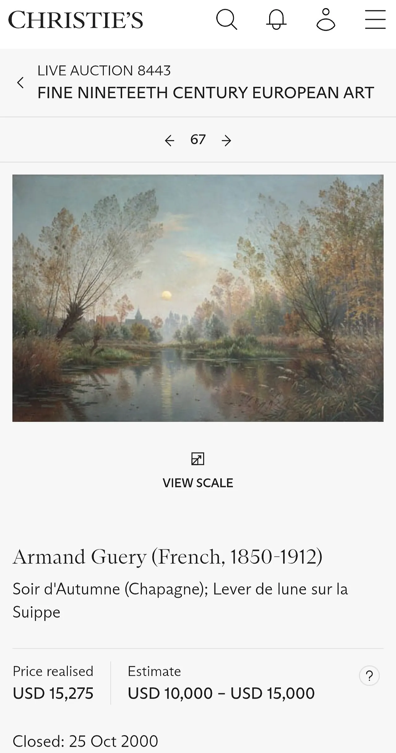 Sunny Field in Champagne - Armand Guéry, Oil on Canvas, 19th Century 11