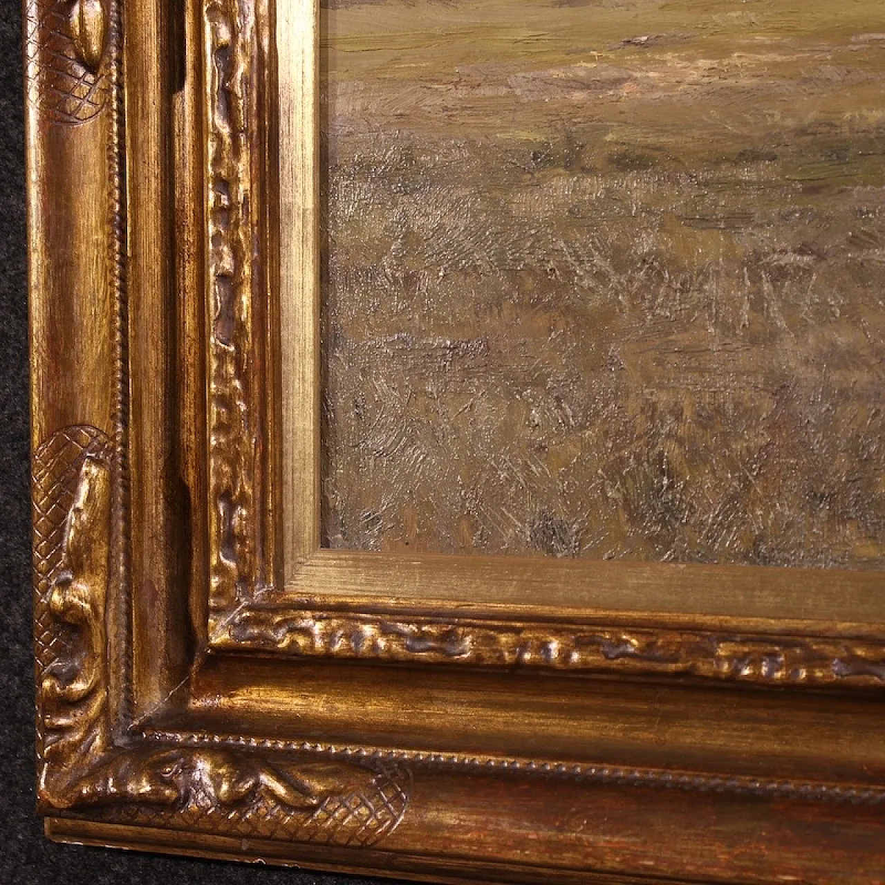 Italian landscape painting signed Giuseppe Gheduzzi from the 20th century 10