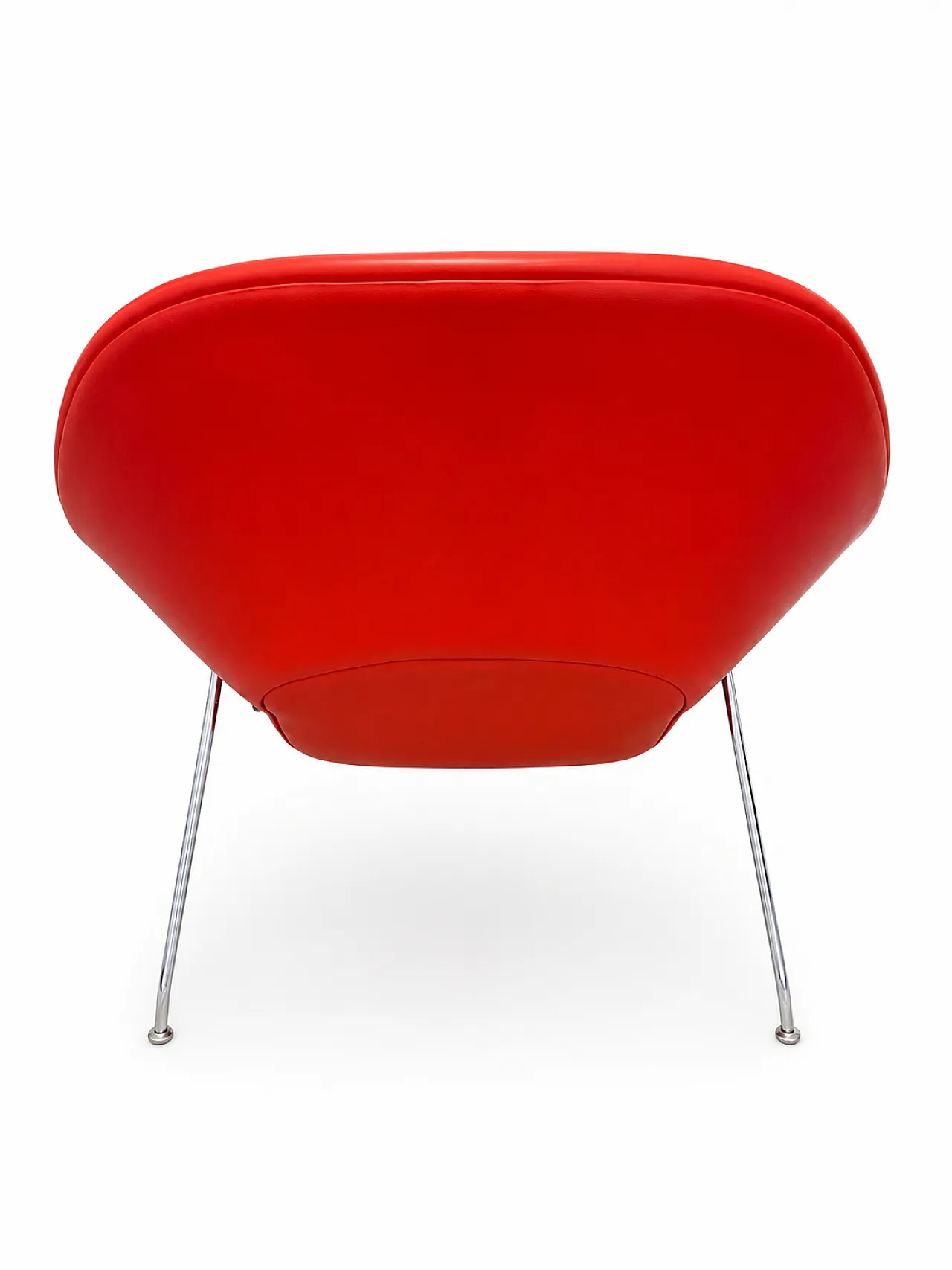 Womb Chair armchair by Eero Saarinen for Knoll red Leather, 2000s 14