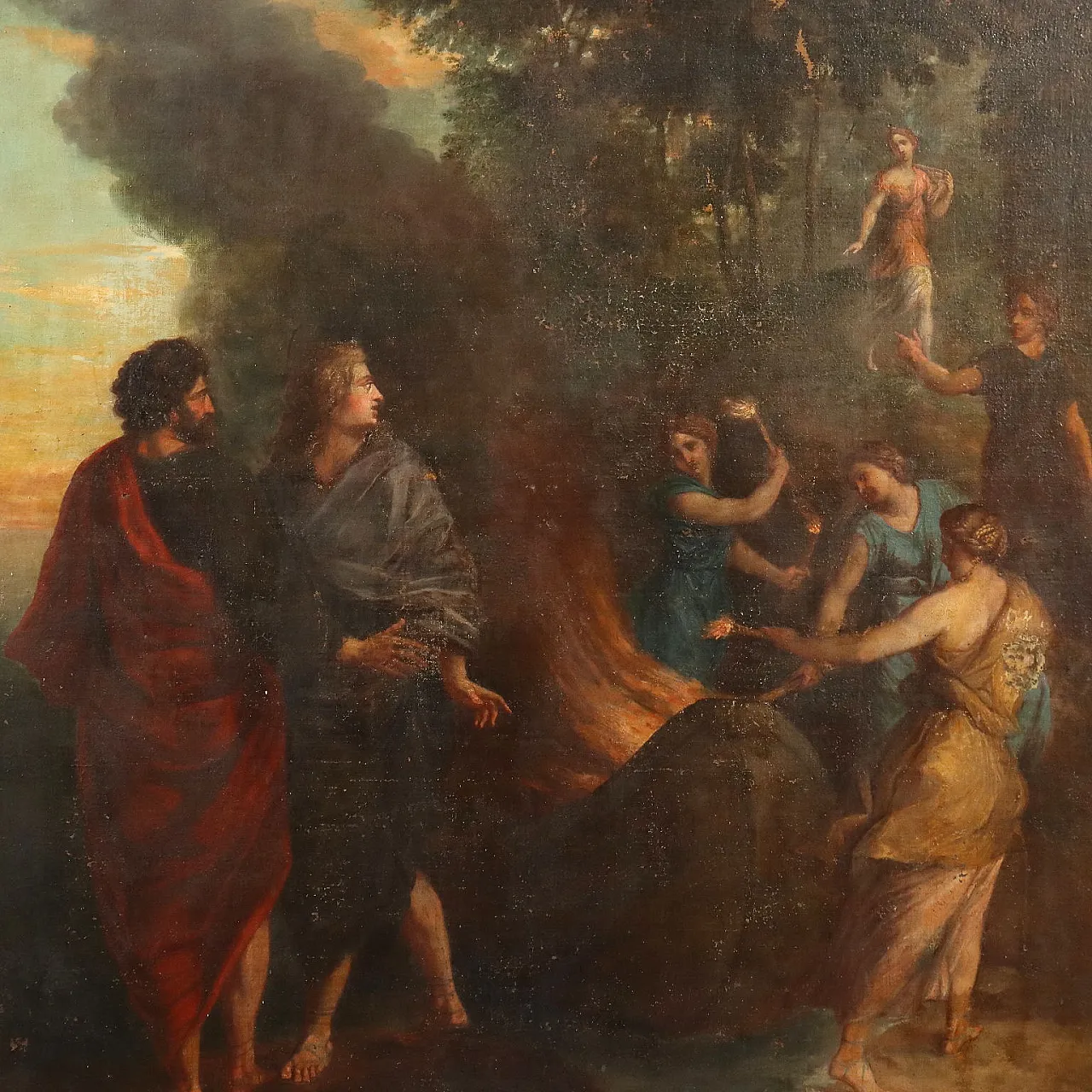 The Nymphs Burn Telemachus' Ship, oil on canvas, 17th century 3
