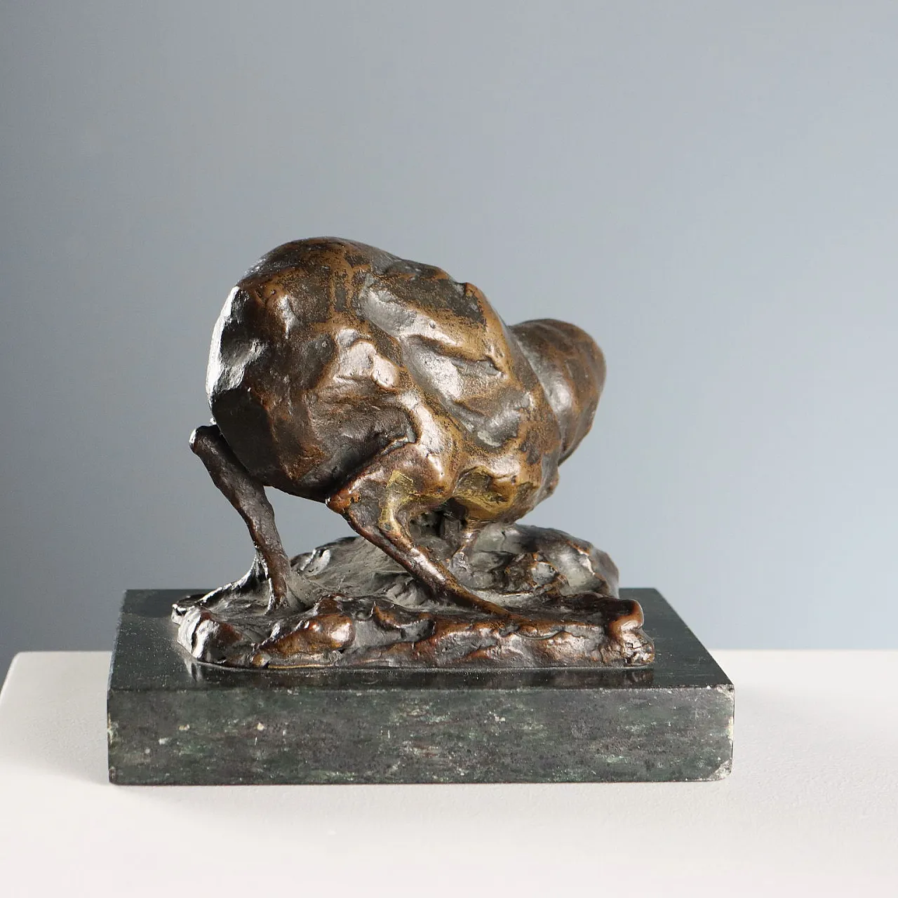 Bronze bird on black marble base, 19th century 6
