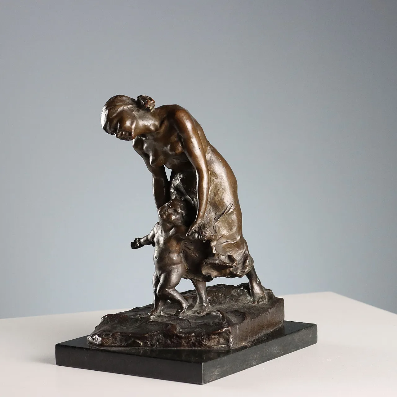 First Steps, bronze sculpture, 20th century 1