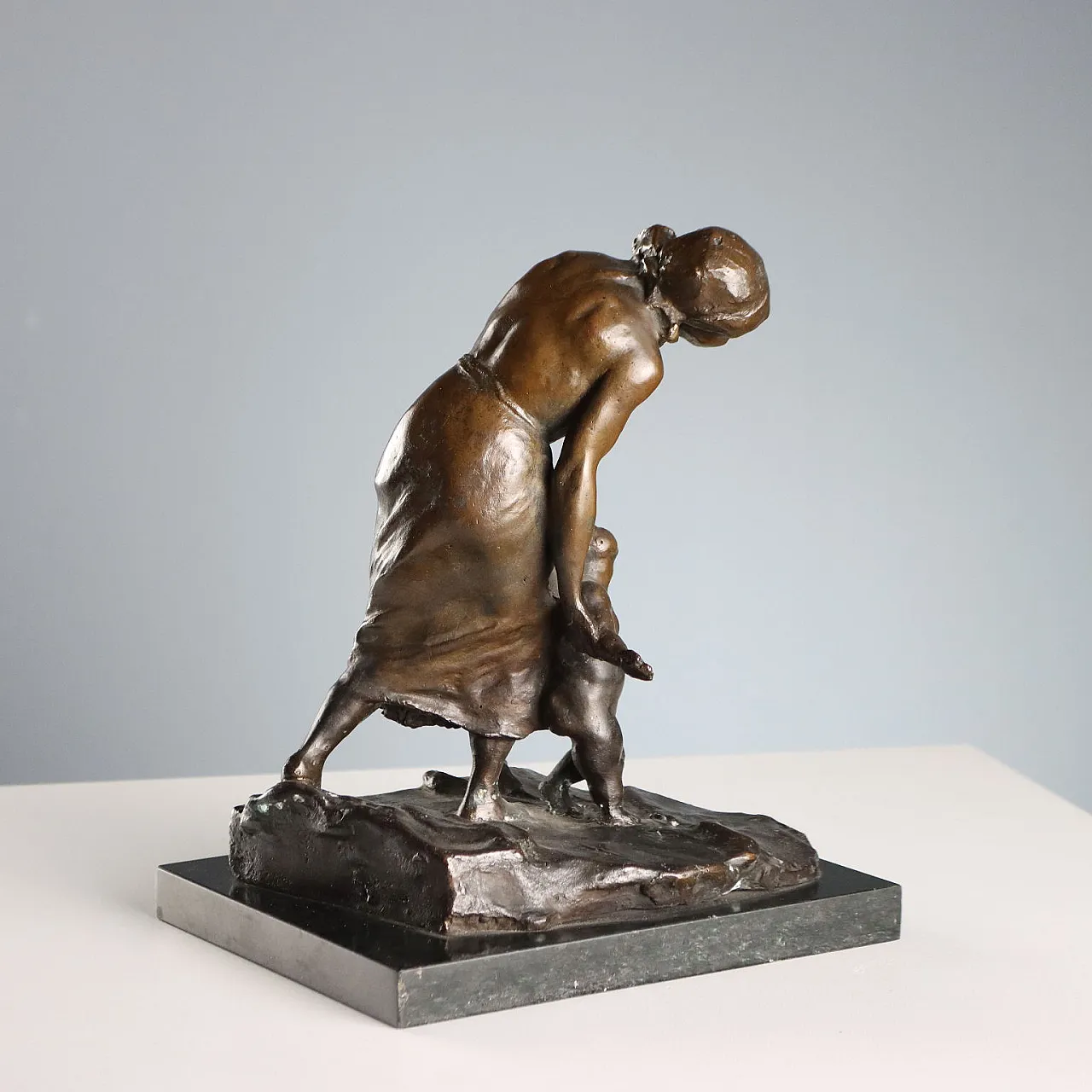 First Steps, bronze sculpture, 20th century 7