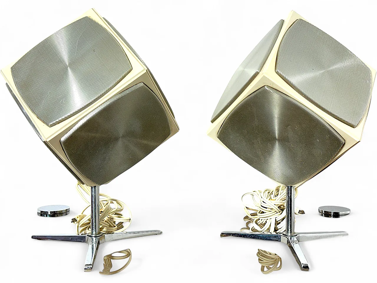 Coppia Diffusori a Cubo Grundig Audiorama 700, anni '70 11