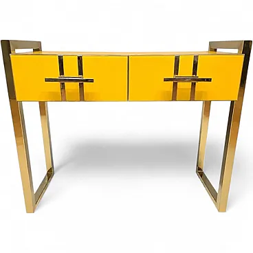 Yellow glass console