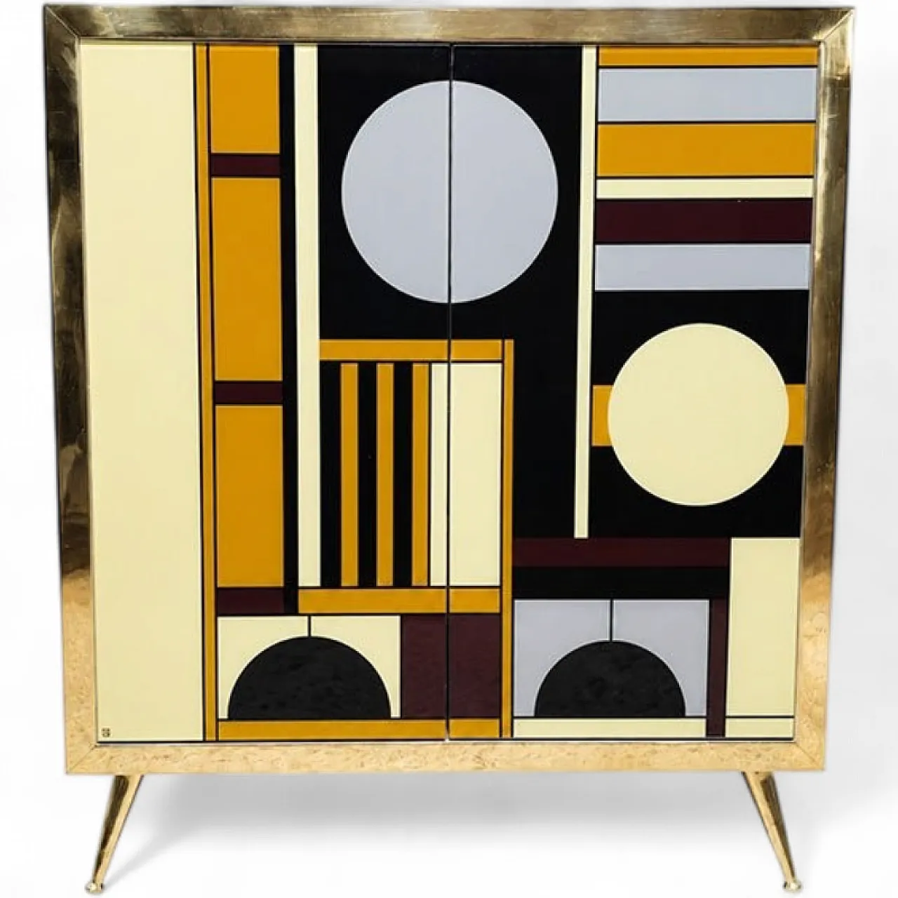 2-door sideboard in Murano glass, 1980s 5