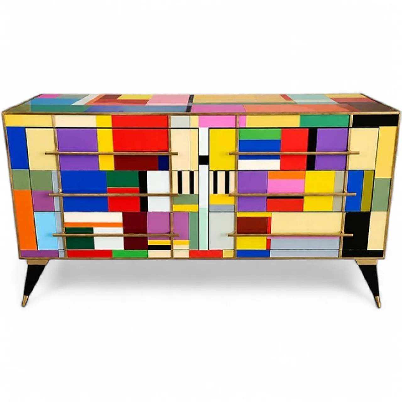 Glass chest of drawers, 1980s 5