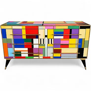 Glass chest of drawers, 1980s