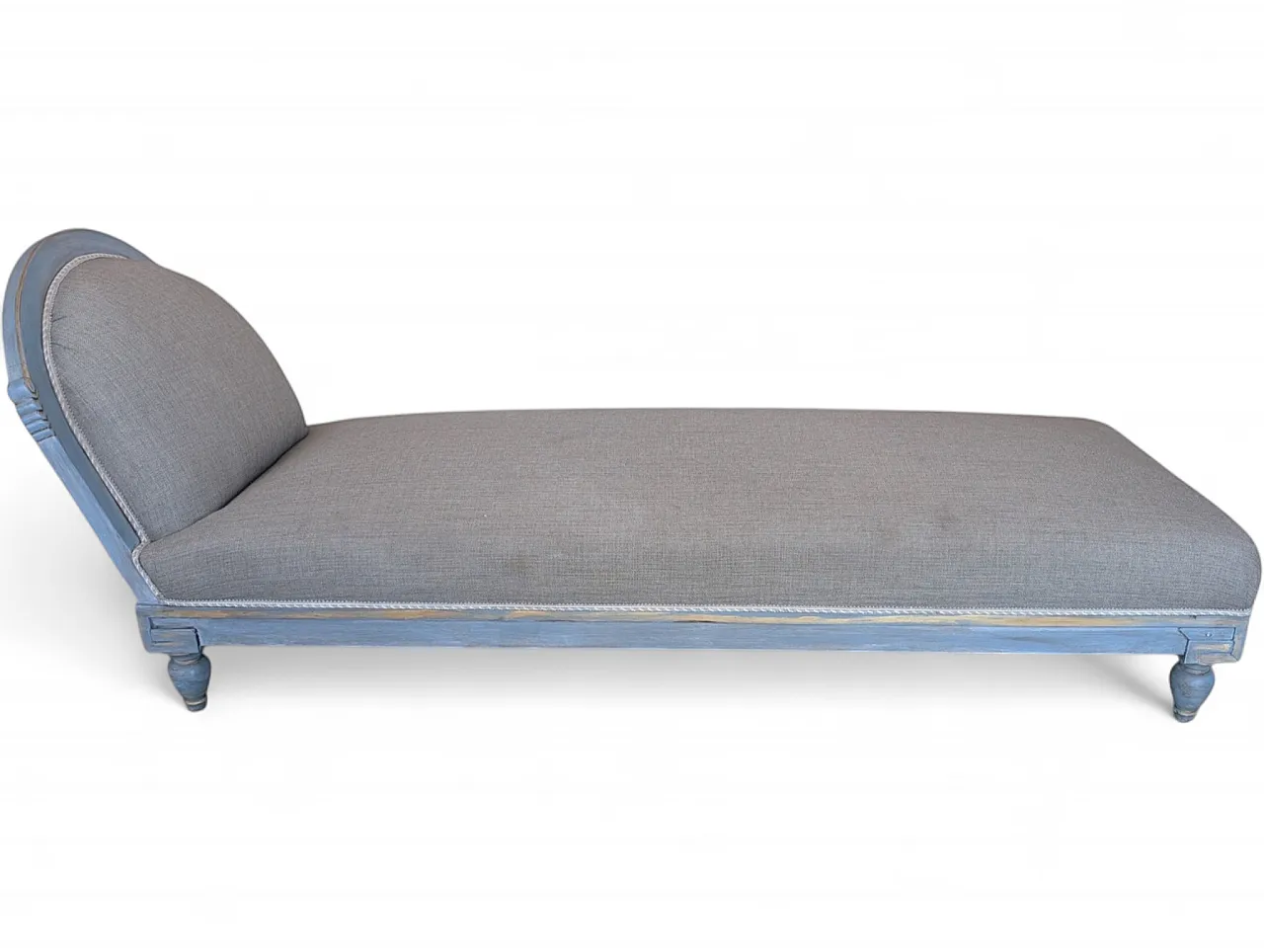 Chaise longue entirely restored and decorated by hand, 70s 9
