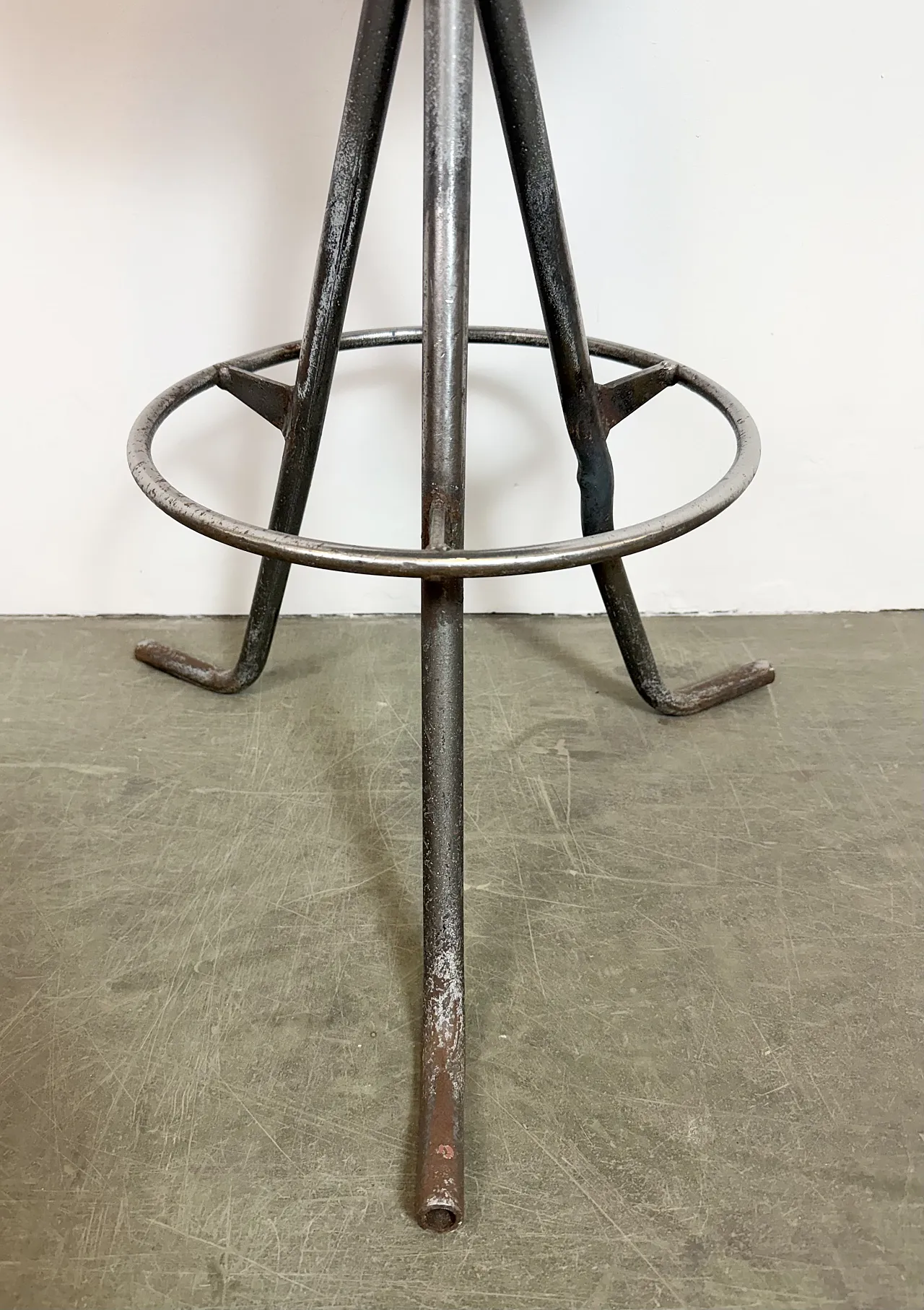 Grey Industrial Workshop Stool, 1960s 6
