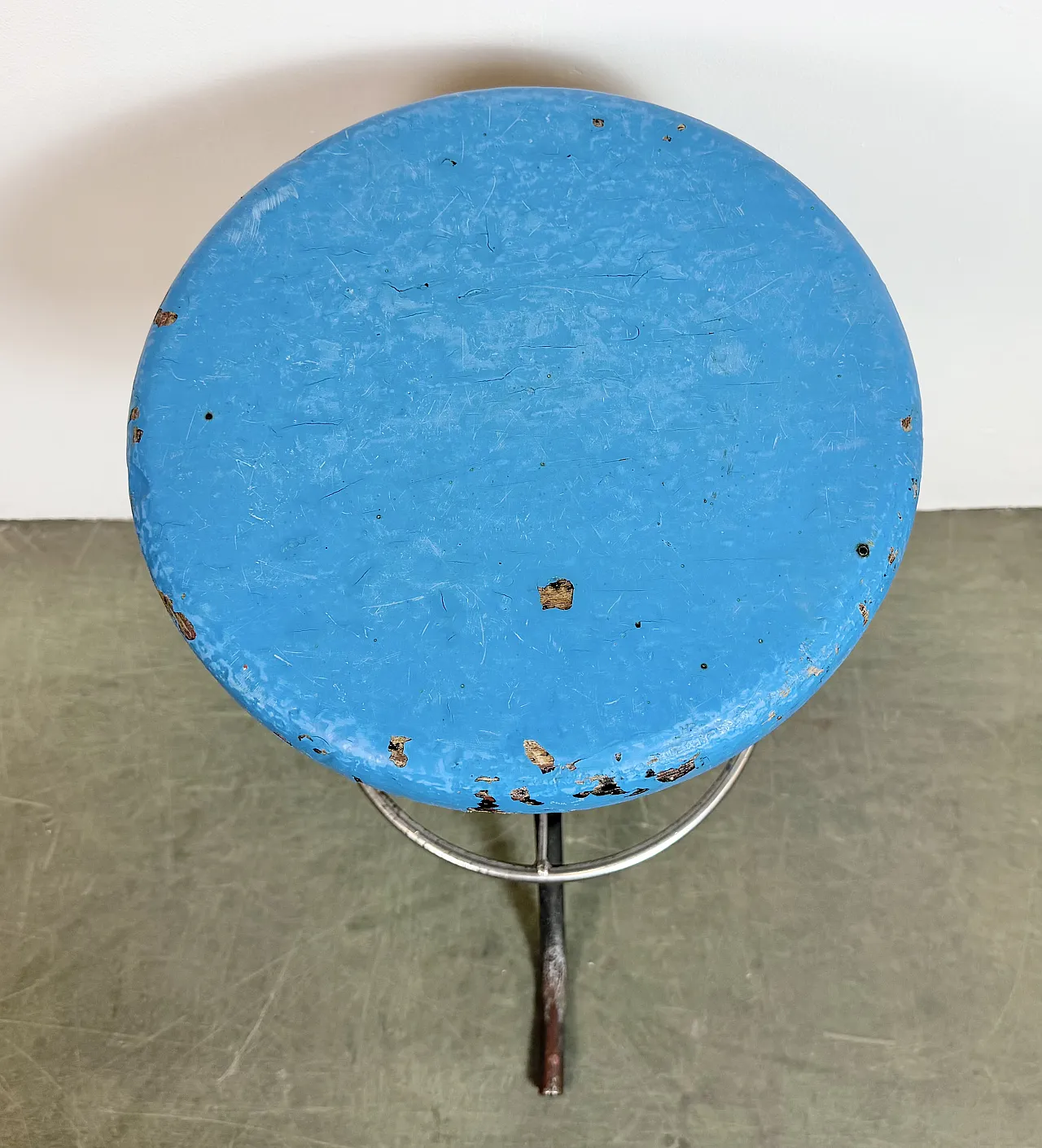 Grey Industrial Workshop Stool, 1960s 12