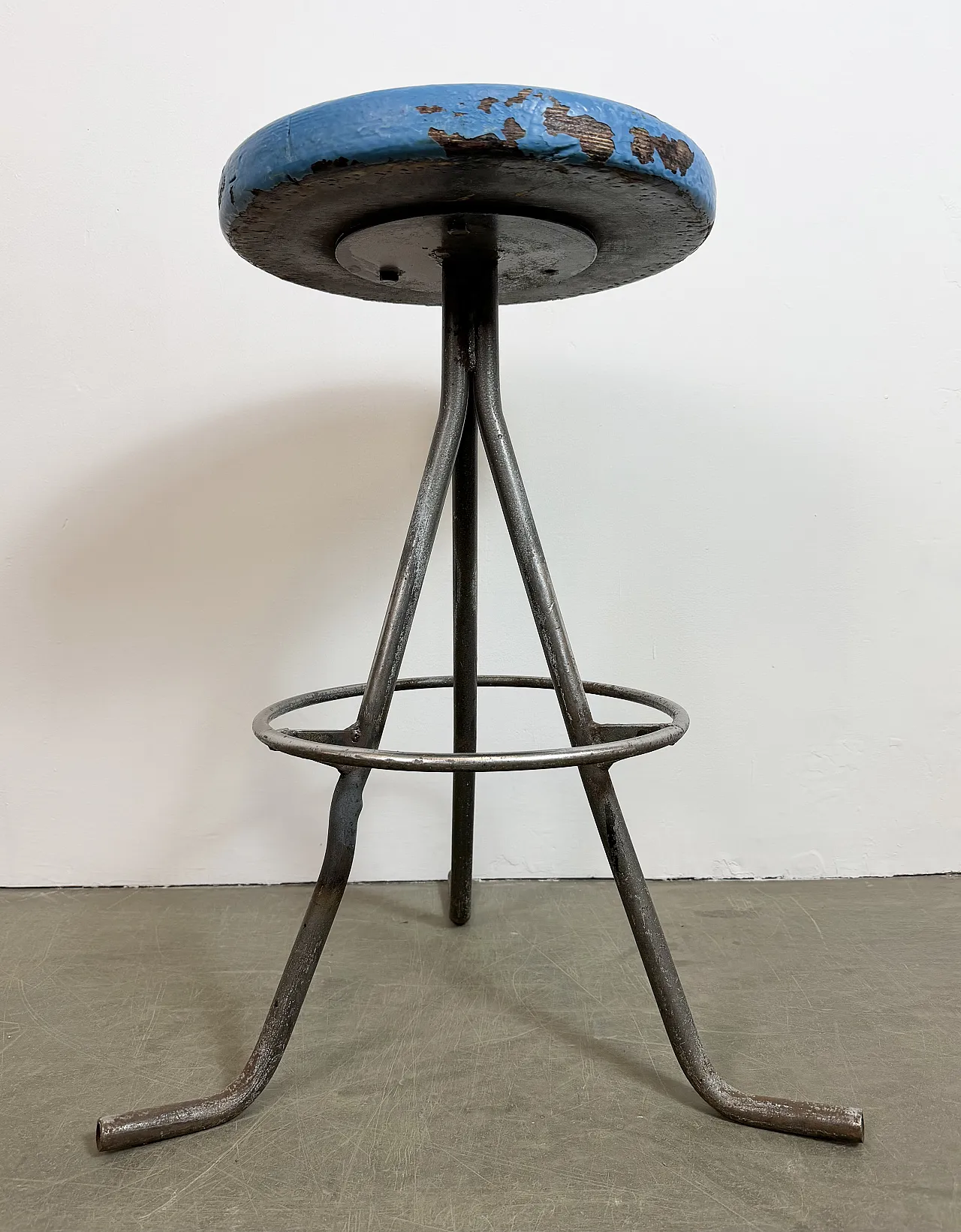 Grey Industrial Workshop Stool, 1960s 15