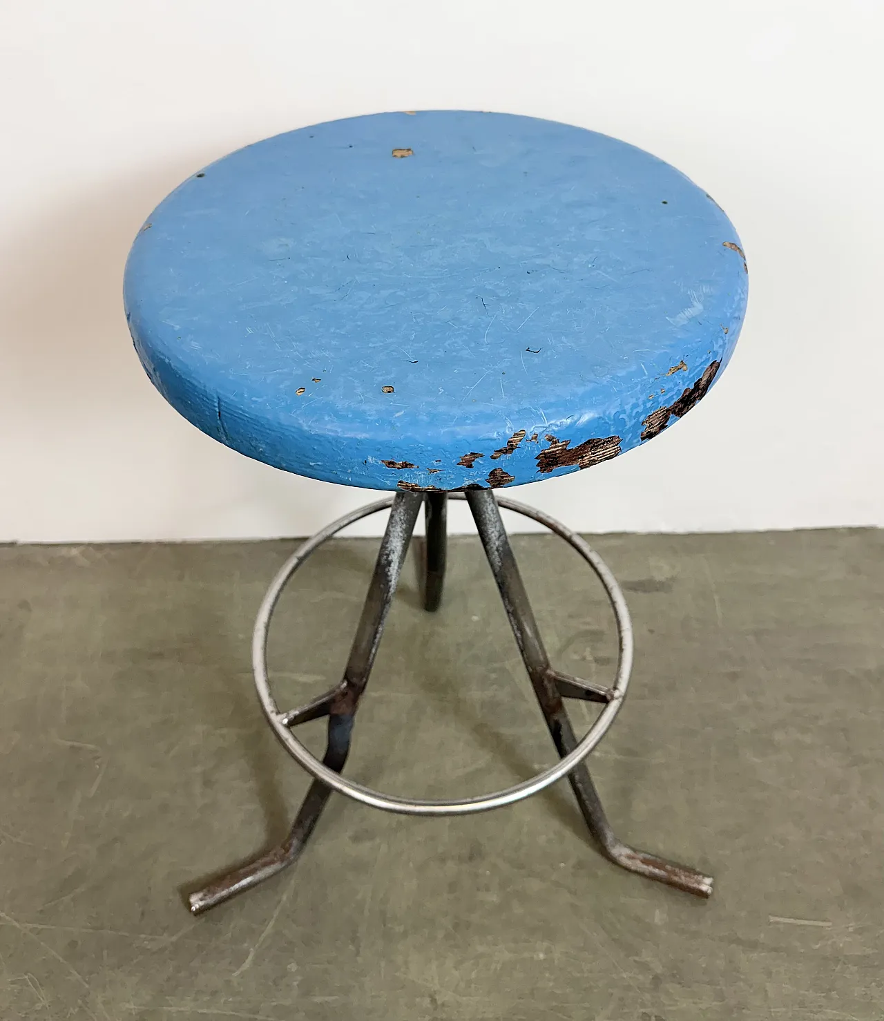 Grey Industrial Workshop Stool, 1960s 18