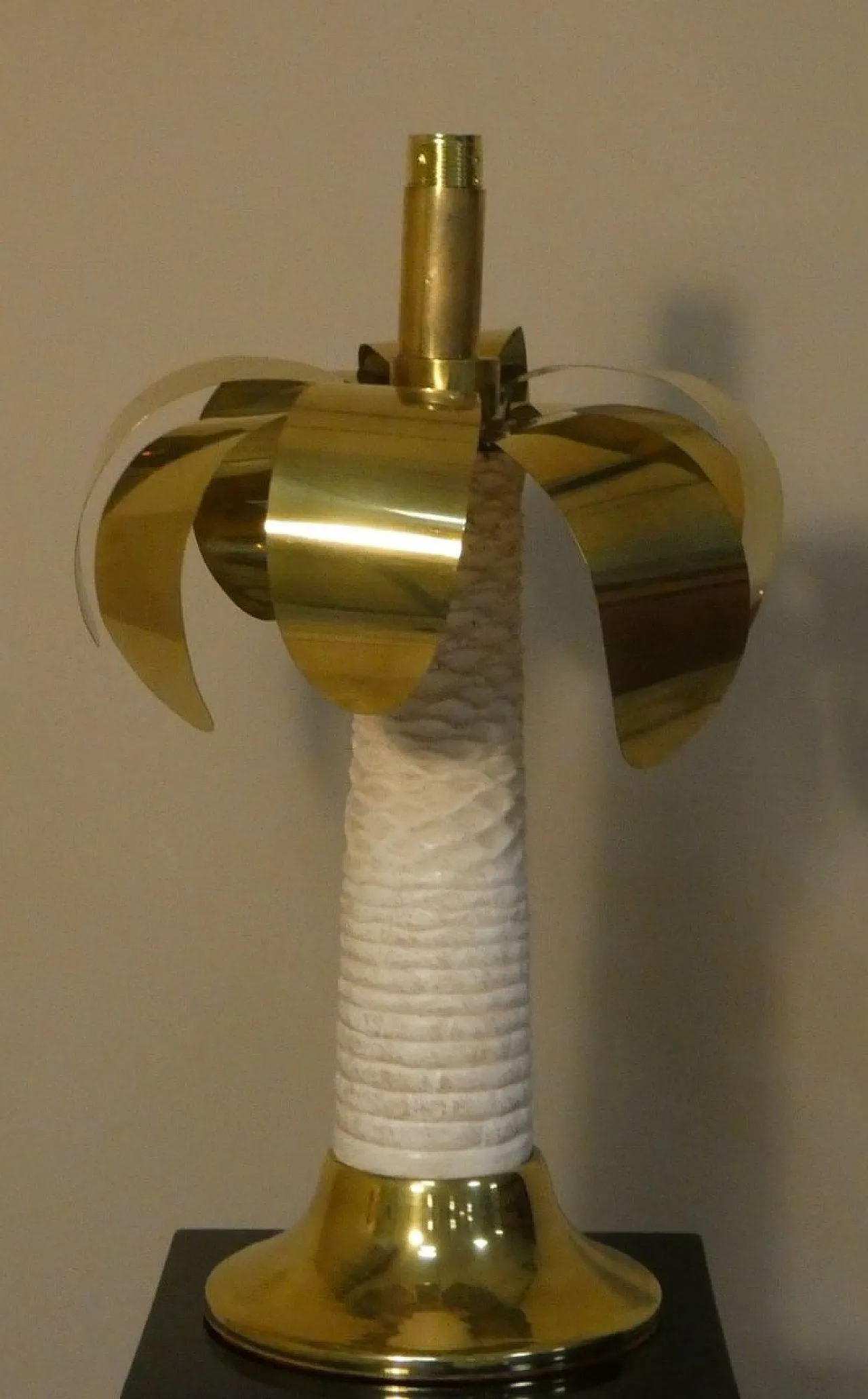 Palma table lamp in brass and resin, Italy, 1970s 6