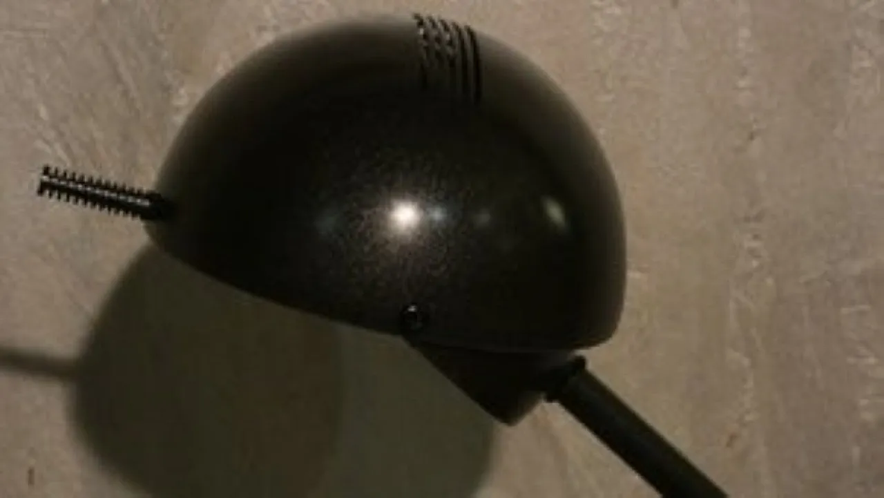 Metal desk lamp with adjustable spherical lampshade, 1980s 2