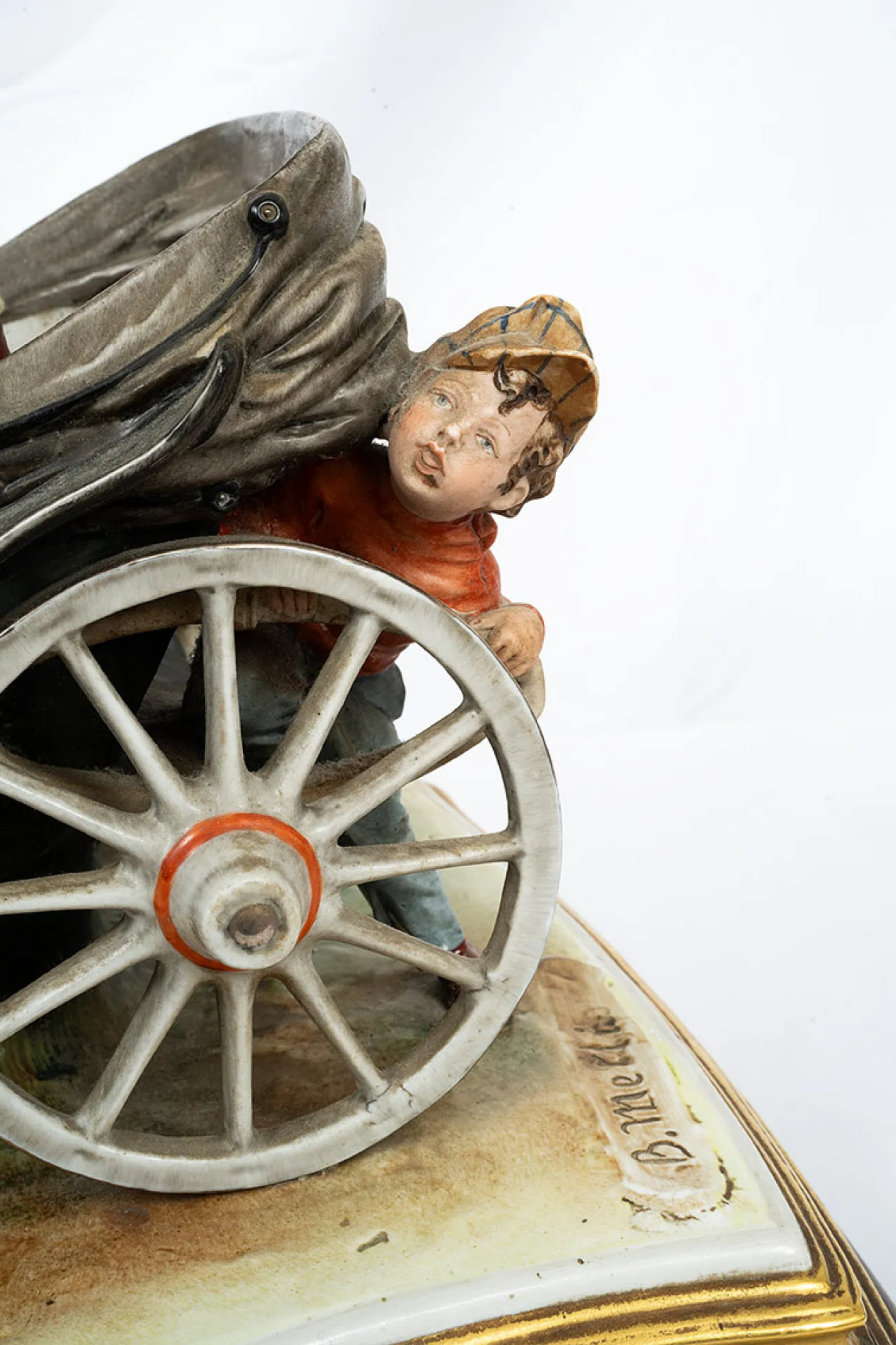 Scultura di Capodimonte carrozza trainata da cavalli, '900 5