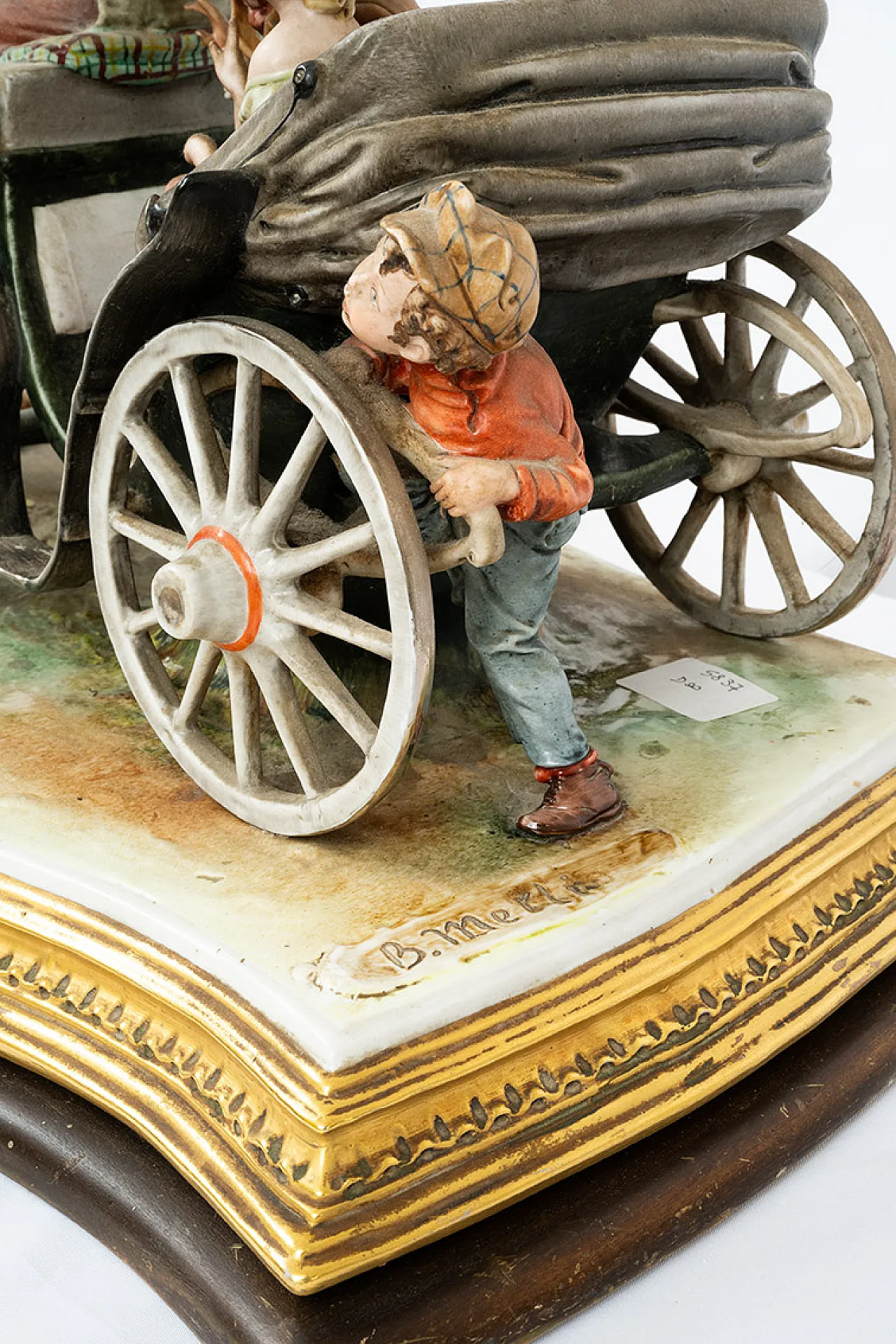 Scultura di Capodimonte carrozza trainata da cavalli, '900 6