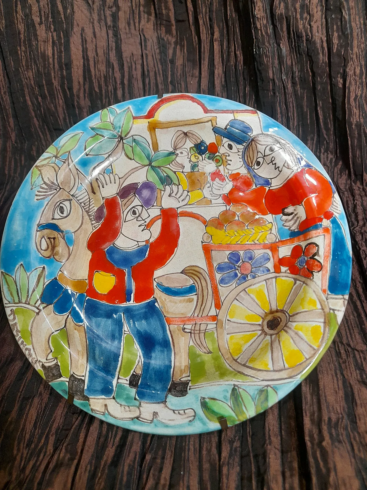 Signed de Simone plate from the 60s, 1