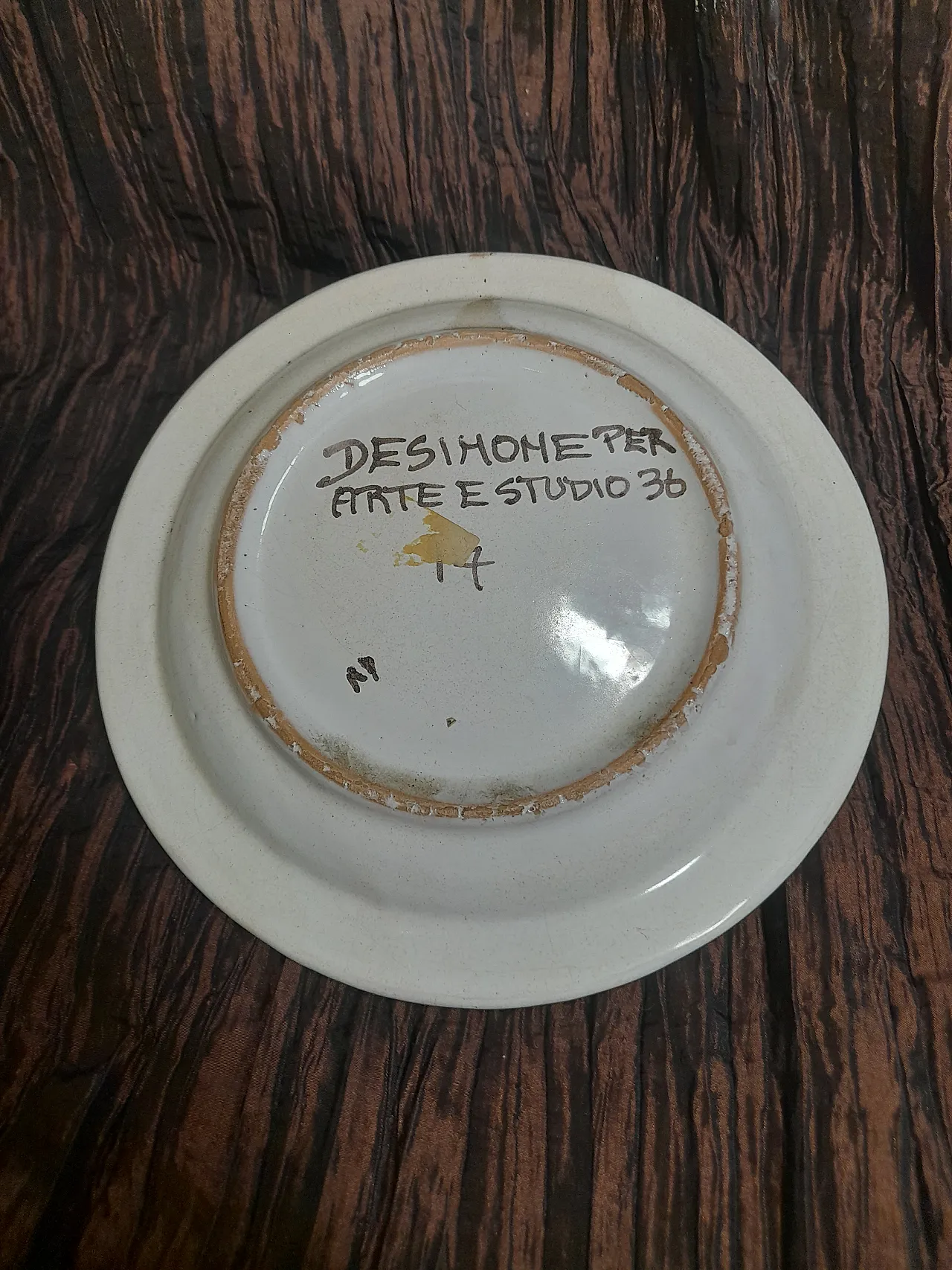 Signed de Simone plate from the 60s, 11