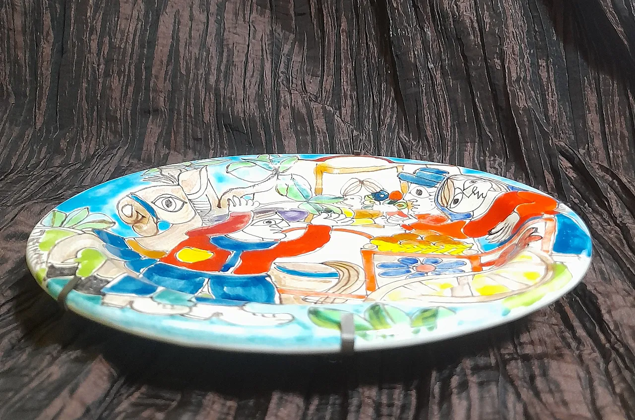 Signed de Simone plate from the 60s, 12